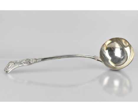 A Large Victorian Silver Kings Pattern Ladle by Charles Boyton, London 1857 Hallmark, 34cm Long and 313g