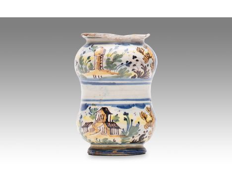 18th century | height: 11 cm | region: Albisola | country: Italy | condition: good | provenance: private pharmacy museum | Al