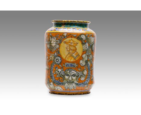 20th century | height: 36 cm | region: Faenza or Castel Durante | country: Italy | condition: good | provenance: private phar
