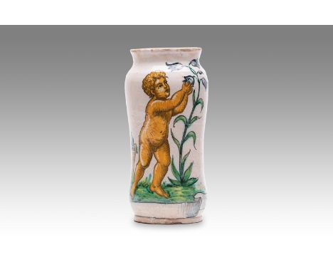 19th century | height: 25 cm | region: Southern Italy | condition: good | provenance: private pharmacy museum | Albarello fai