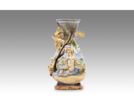 20th century | height: 20 cm | region: Castelli | country: Italy | condition: a ray is missing from the sun | provenance: pri