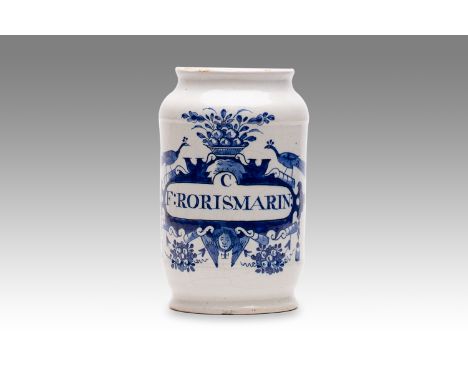 19th century | height: 18 cm | region: Delft | country: Holland | condition: good | provenance: private pharmacy museum | Alb