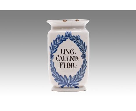 20th century | height: 19 cm | country: Germany | condition: good | provenance: private pharmacy museum | Albarello faience p