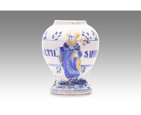18th century | height: 17 cm | region: Delft | country: Holland | condition: good | provenance: private pharmacy museum | Alb