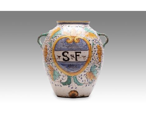 20th century | height: 35 cm | region: Caltagirone (Sicily) | country: Italy | condition: good | provenance: private pharmacy