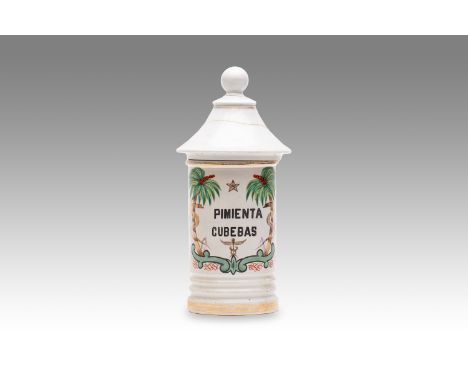 19th century | height: 27 cm | country: Spain | condition: damaged, restored | provenance: private pharmacy museum | Albarell