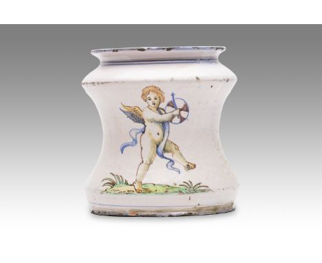 20th century | height: 18 cm | region: Faenza | country: Italy | condition: restored | provenance: private pharmacy museum | 