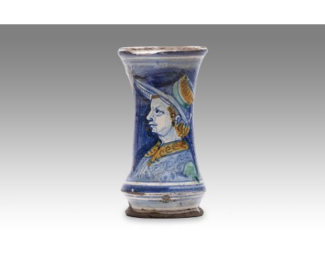 19th century | height: 27 cm | region: Caltagirone (Sicily) | country: Italy | condition: damaged, top edge missing | provena