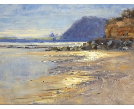 Matt Culmer (British Contemporary): 'Light Study on Water Sidmouth', oil on artist's board signed, titled verso 29cm x 39cmDD
