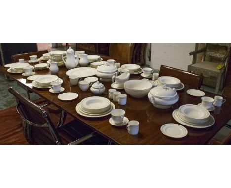 ROYAL WORCESTER DINNER SERVICE, 12 place 9 piece service, 'Contessa' English Fine Bone China, with dinner, luncheon, starter,