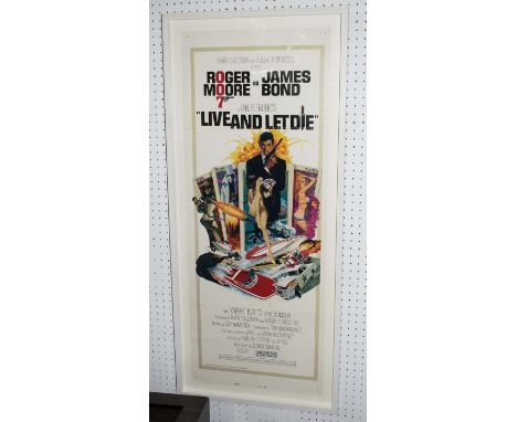 VINTAGE UNITED ARTISTS 'LIVE AND LET DIE', by Ian Flaming. This is a first release USA litho film poster from 1973. 90cm x 35