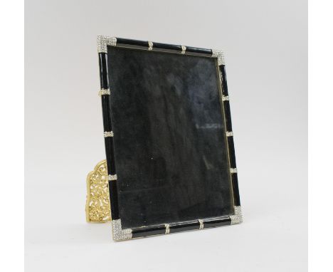 JAY STRONGWATER PHOTOGRAPH FRAME, red enamel and Swarovski crystal, 26.5cm H x 21.5cm W overall.