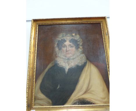 ENGLISH VICTORIAN SCHOOL PORTRAIT OF A LADY, OIL ON CANVAS.  78x66cms