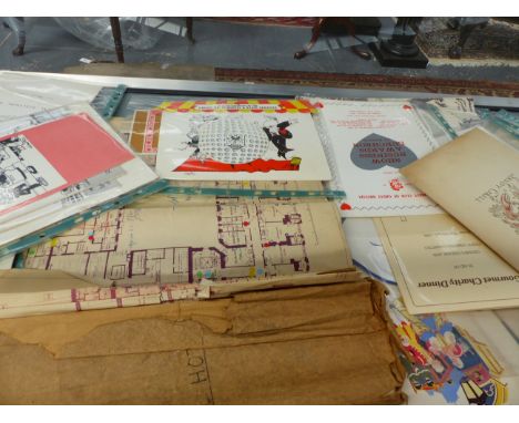 A GOOD COLLECTION OF VINTAGE PRINTED SAVOY HOTEL MENU CARDS TO INCLUDE VARIETY CLUB DINNER MENUS, 1930'S-1980'S AND A 1949 SA