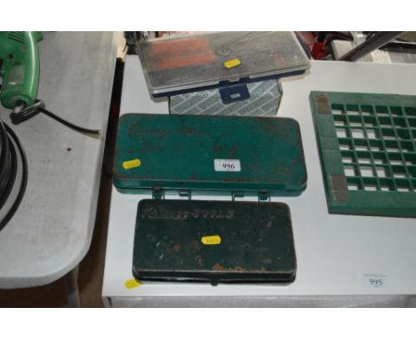 Two Kamasa Tools socket sets; a set of basin taps etc.