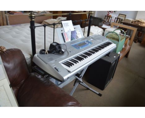 A Casio keyboard on stand 