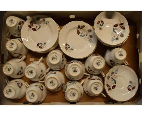 A collection of Regency tea ware to include 13 cups, 12 saucers and 12 side plates (37).  Mostly in good condition with some 