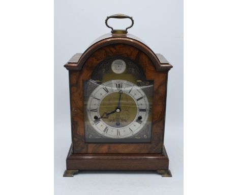 Mid 20th century Bracket-style mantle clock Tempus Fugit H. Pidduck &amp; Sons Ltd with winder, 33cm tall.  Untested.