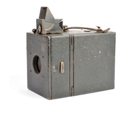 A late 19th Century black leather-covered mahogany quarter-plate Dallmeyer Hand Camera,   with Dallmeyer No 2 Stigmatic Serie