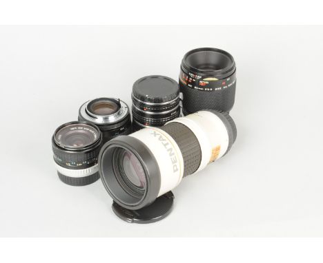 An SMC Pentax-F 300mm f/4.5 ED (IF) Lens and Other K Mount Lenses, serial no. 1 167 746, barrel G, small paint chips, element