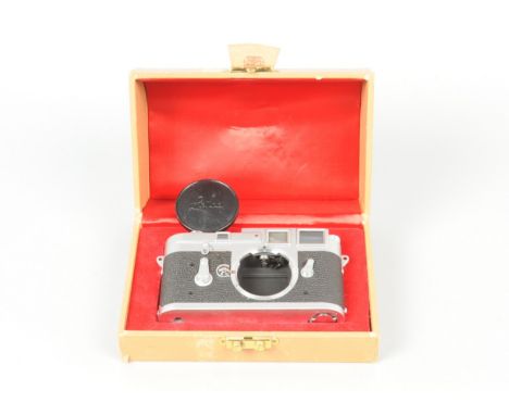 A Leitz Wetzlar Leica M3 Double Stroke Body, chrome, serial no. 817 037, 1956, with viewfinder frame pre-selector, early tria