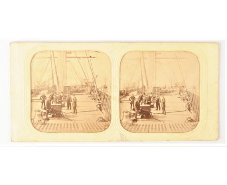 Isambard Kingdom Brunel's 'SS Great Eastern' Tissue Stereo Card, probably after London Stereoscopic Company, view 'Looking fo