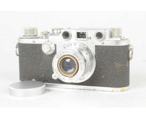A Leitz Wetzlar Leica IIIc Camera, serial no. 464456, 1948-49, shutter working, body G, light scratches to top plate, brassin