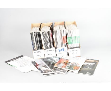 Christie's Camera and Photographic Auction Catalogues 1994-7, ex-staff copies, some with hand written stickers on the front c