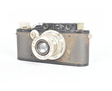 A Black Leitz Wetzlar Leica III Camera, early example, serial no. 110 619, 1933, body F, signs of repainting to accessory sho