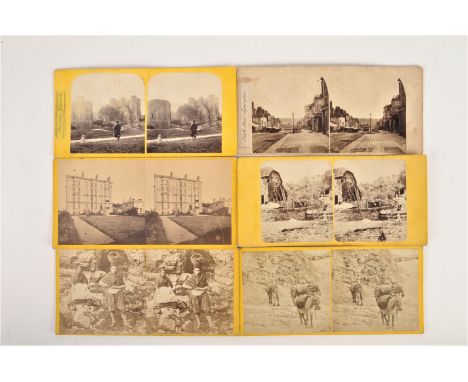 Stereo Cards, UK topographical, some with  pencil inscription 'A C Tracy', possibly Exchange Club member - Walter Fisher 'Fil