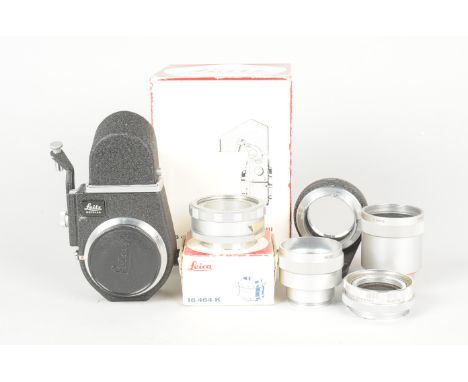 A Leitz Wetzlar Visoflex III Reflex Housing, with 90° magnifier, mirror operating correctly, with maker's box, 16464K, 16467N