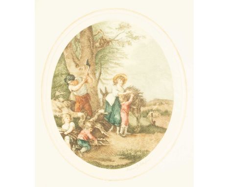 William J. Allingham (19th Century)
after William Hamilton RA
The Months
a set of 12 oval stipple engravings
each signed in p