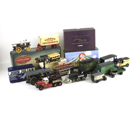 An assortment of diecast. Including a boxed Corgi limited edition Fowler B6 'Showman's Locomotive (The Lion)' no 80101 and a 