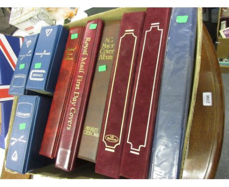 Box containing a collection of nine albums of G.B. First Day covers from the 1960's