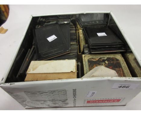 Collection of miscellaneous magic lantern slides