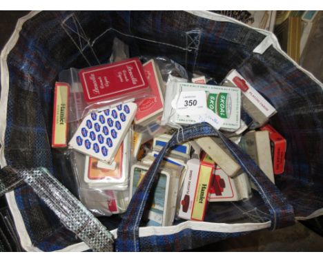 Similar quantity of playing cards