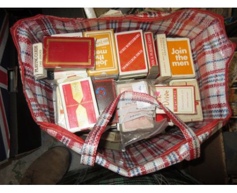 Large quantity of playing cards, mainly vintage cigarette and tobacco advertising
