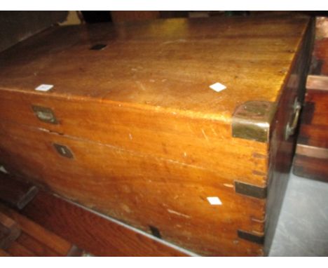 19th Century camphor wood brass mounted trunk