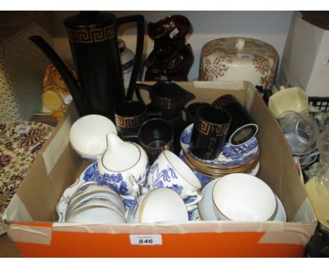 Portmeirion Susan Williams Ellis design coffee service together with a Coalport Willow pattern part tea service