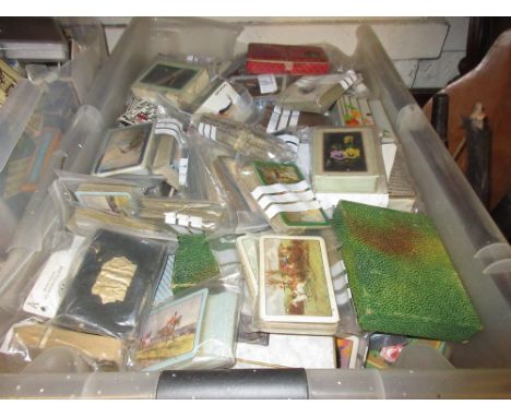 Large quantity of playing cards, mainly birds and animals