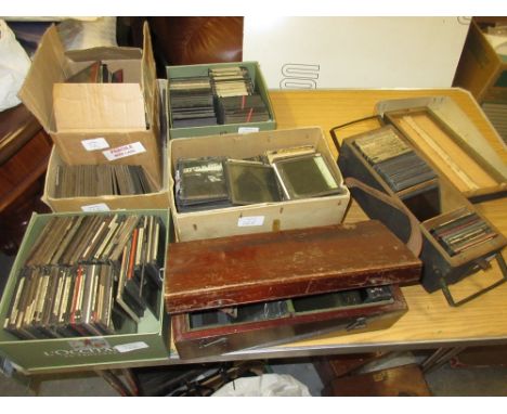 Large quantity of miscellaneous magic lantern slides