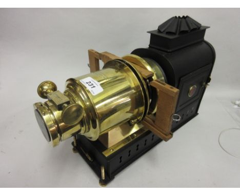 Broadhurst, Clarkson and Co. brass and metal magic lantern (refurbished)