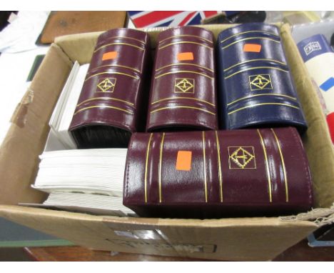 Box containing two albums of G.B. First Day covers from the 1930's together with two other albums of various commemorative co