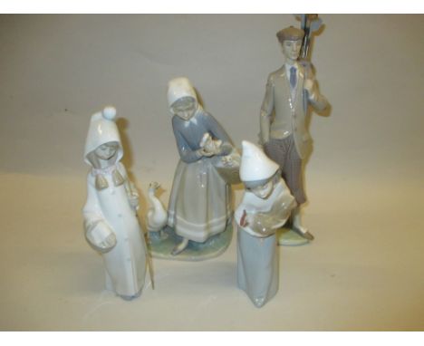 Group of six various Lladro porcelain figures including two boxed