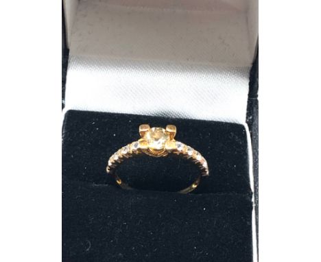 9ct gold white topaz &amp; heliodor ring (1.9g)