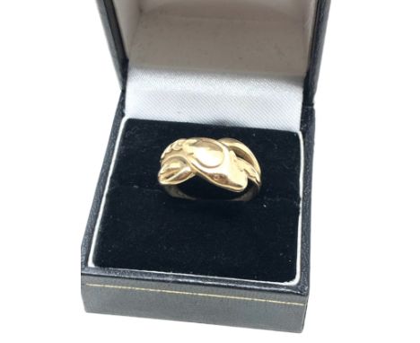 9ct gold vintage snake coil ring (3.2g)