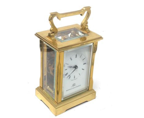 Brass carriage clock boodle &amp; dunthorne  the clock is ticking 