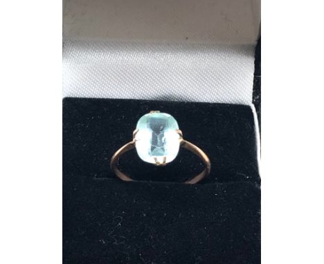 9ct rose gold vintage paste ring (1.4g)