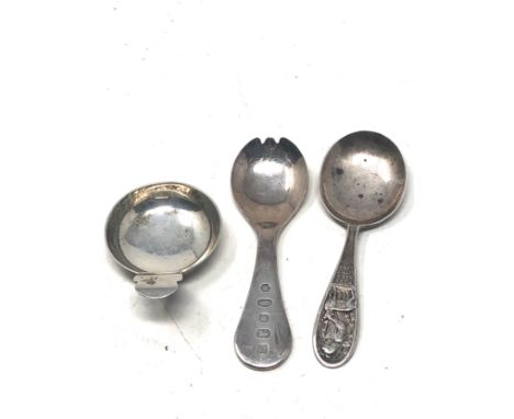 3 silver tea caddy spoons