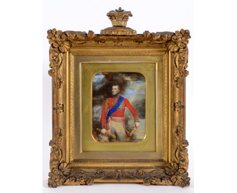 WILLIAM GRIMALDI R.A. (1751-1830) A miniature portrait of His Grace Arthur Duke of Wellington standing in Field Marshal's uni